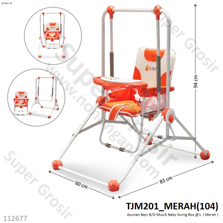 Ayunan Bayi B/O Musik Baby Swing Box @1