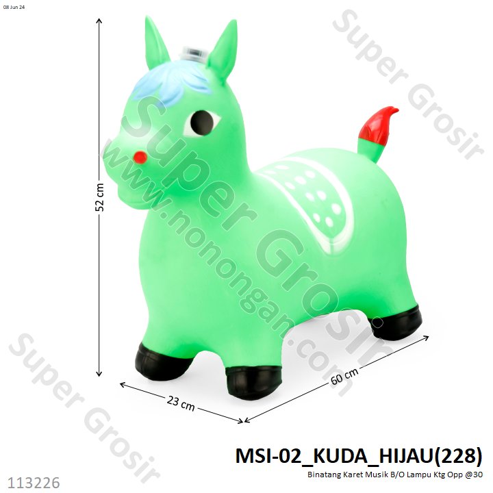 Binatang Karet Musik B/O Lampu Ktg Opp @30