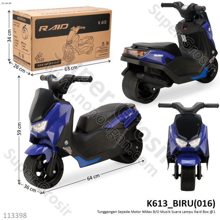 Tunggangan Sepeda Motor NMax B/O Musik Raid Box @1