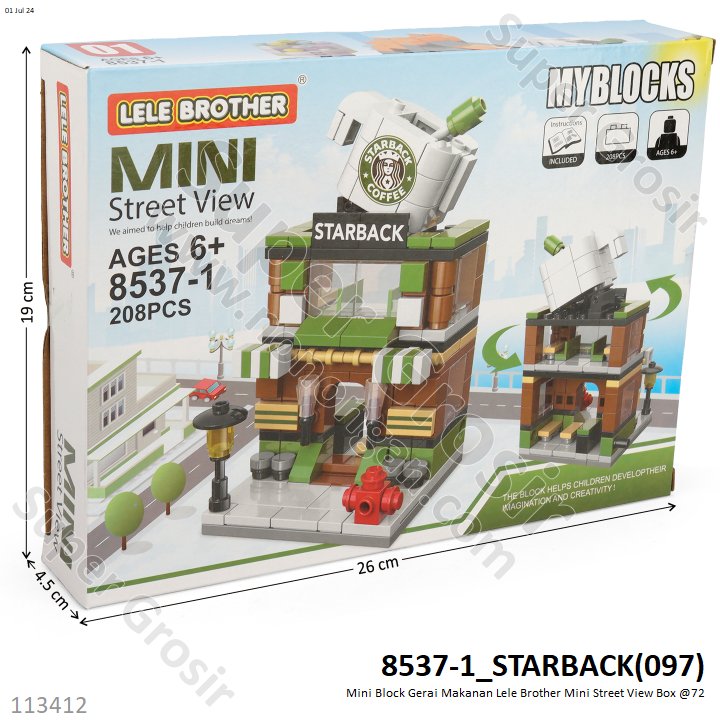(ONLINE) Mini Block Toko Lele Brother Mini Street View Box @1