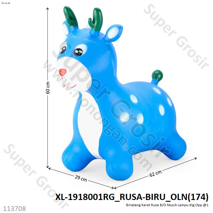 Binatang Karet Rusa B/O Musik Lampu Ktg Opp @1