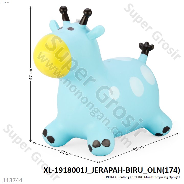 Binatang Karet B/O Musik Lampu Ktg Opp @1