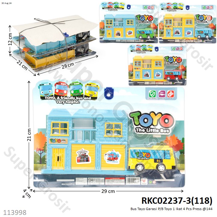 Bus Tayo Garasi P/B Toyo 1 Ikat 4 Pcs Press @144