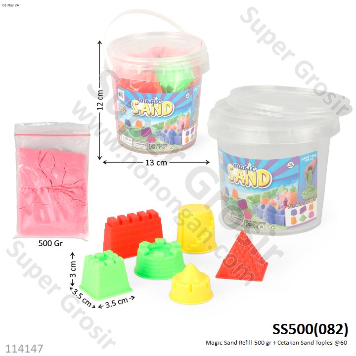 Magic Sand Set Cetakan 500 gr Toples @60