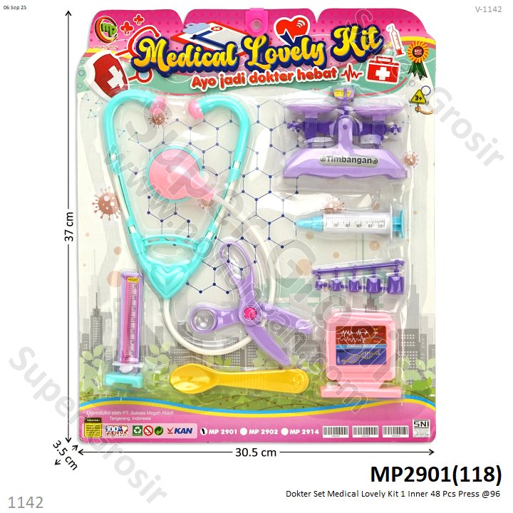 Dokter Set Medical Lovely Kit 1 Inner 48 Pcs Press @96