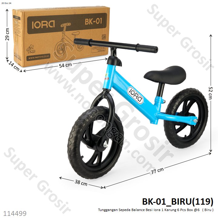 Tunggangan Sepeda Balance Bike Besi Iora 1 Karung 6 Pcs Box @6