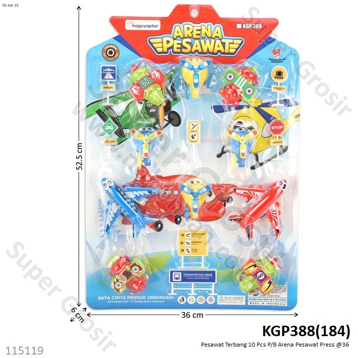 Pesawat Terbang 10 Pcs P/B Arena Pesawat Press @36