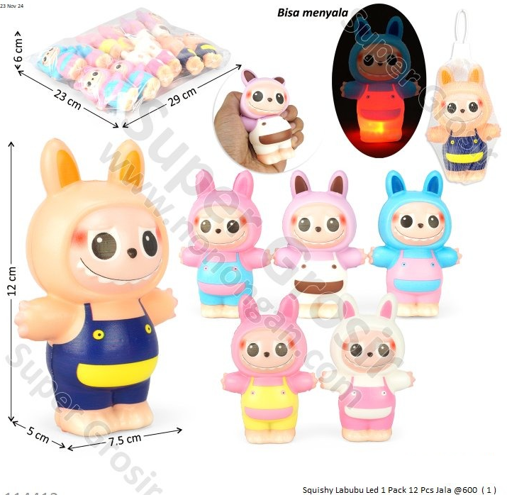 Squishy Labubu Led 1 Pack 12 Pcs Jala @600