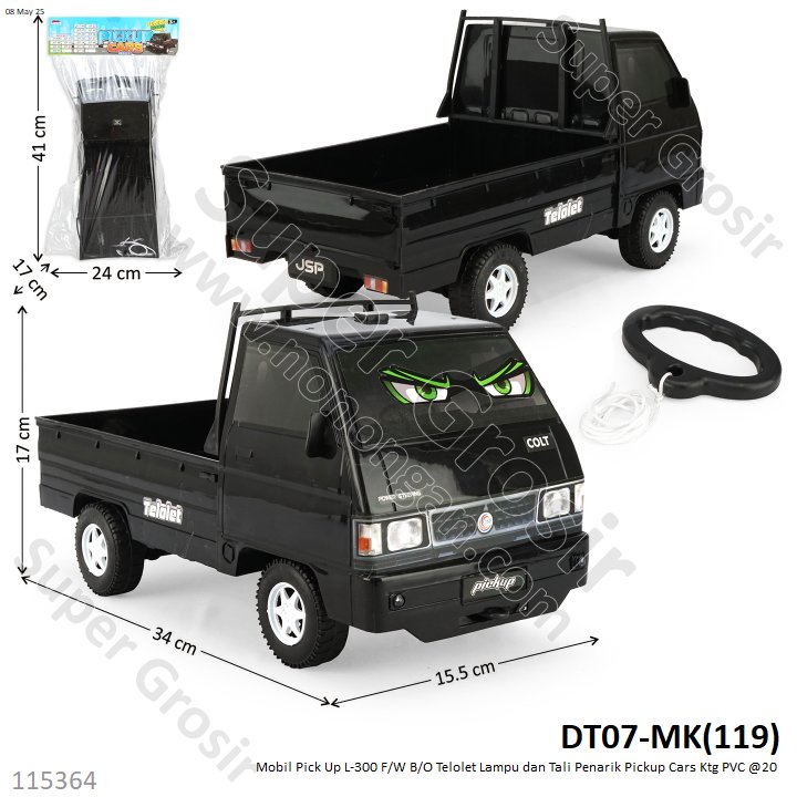 Mobil Pick Up L-300 F/W B/O Telolet Lampu dan Tali Penarik Pickup Cars Ktg PVC @22