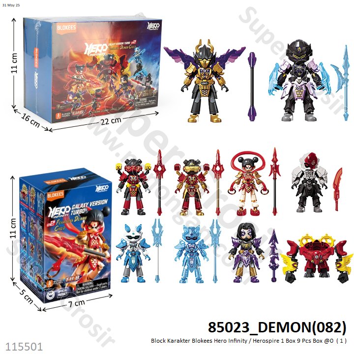 Block Karakter Blokees Hero Infinity / Herospire 1 Box 9 Pcs Box @0