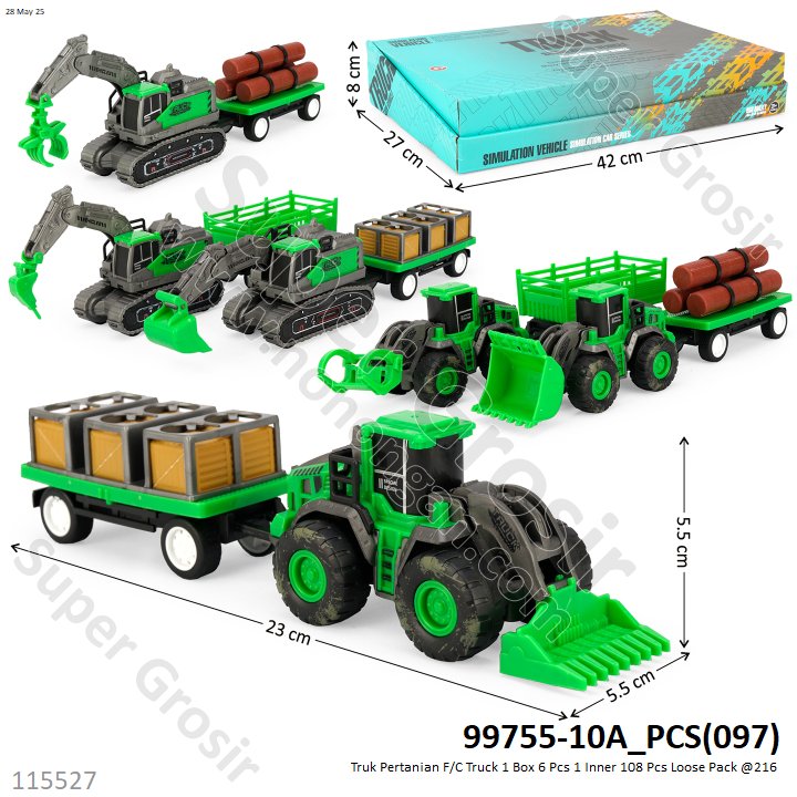 Truk Pertanian F/C Truck 1 Box 6 Pcs 1 Inner 108 Pcs Loose Pack @216