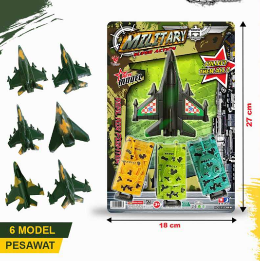 Kendaraan Militer Set P/B Pesawat dan 3 Pcs Tank Military 1 Inner 72 Pcs Press @144