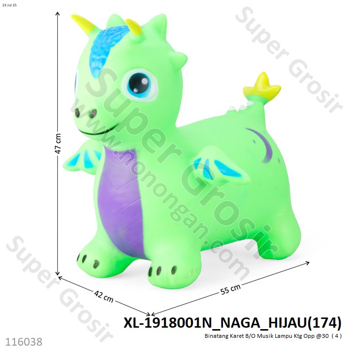 Binatang Karet B/O Musik Lampu Ktg Opp @30
