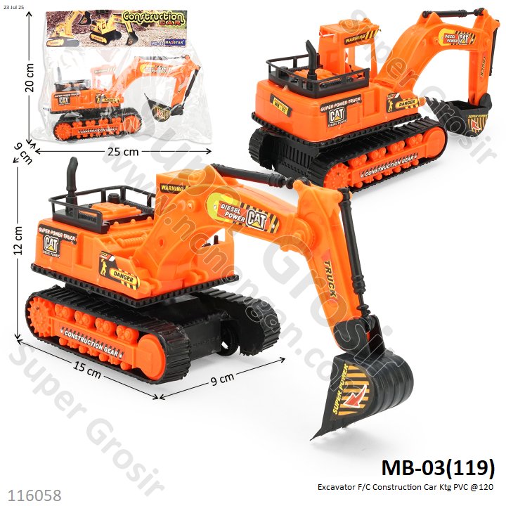 Excavator F/C Construction Car Ktg PVC @120