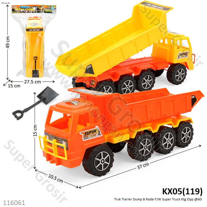 Truk Trailer Dump 8 Roda F/W Super Truck Ktg Opp @60