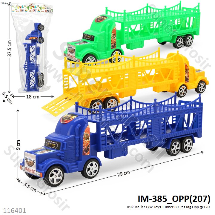 Truk Trailer F/W Toys 1 Inner 60 Pcs Ktg Opp @120
