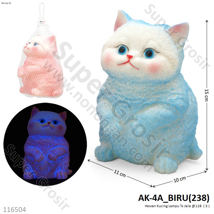 Boneka Cit-cit Hewan Kucing Lampu Tx Jala @128