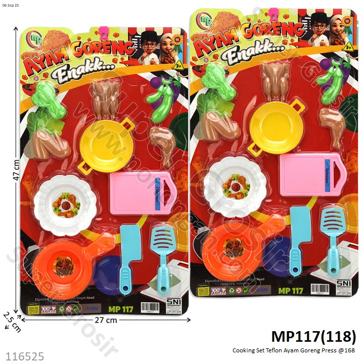 Cooking Set Teflon Ayam Goreng Press @168