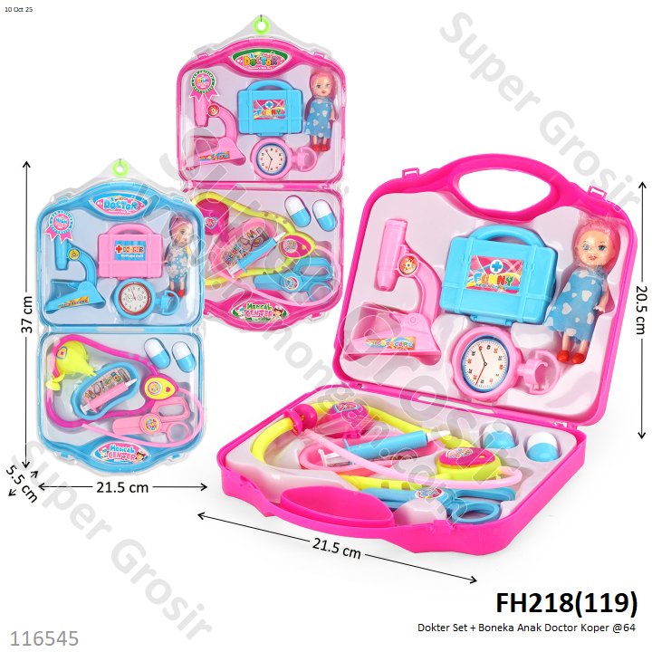 Dokter Set + Boneka Anak Doctor Koper @64