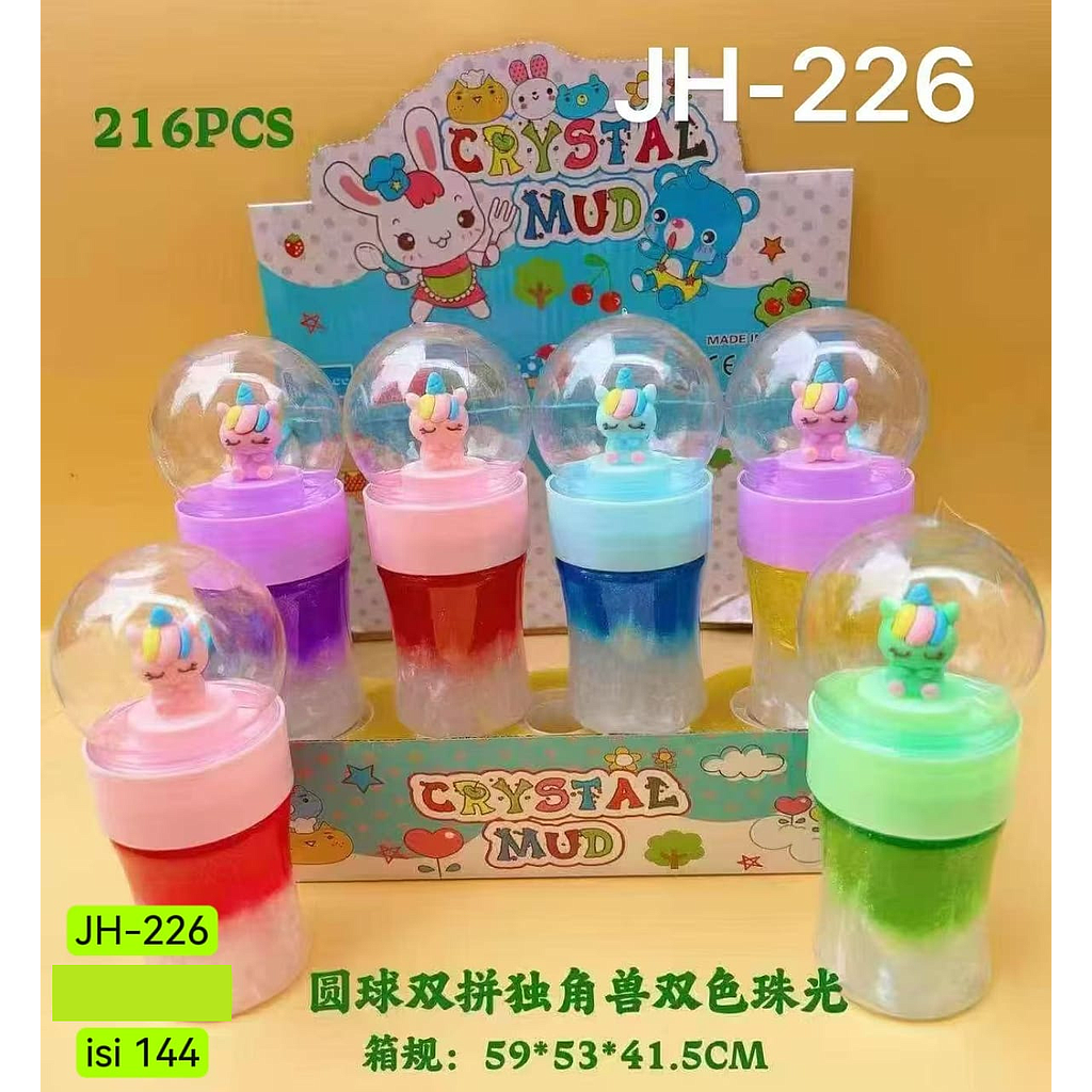 Slime Tabung Kepala Bulat Crystal Mud 1 Box 12 Pcs Tabung @144 