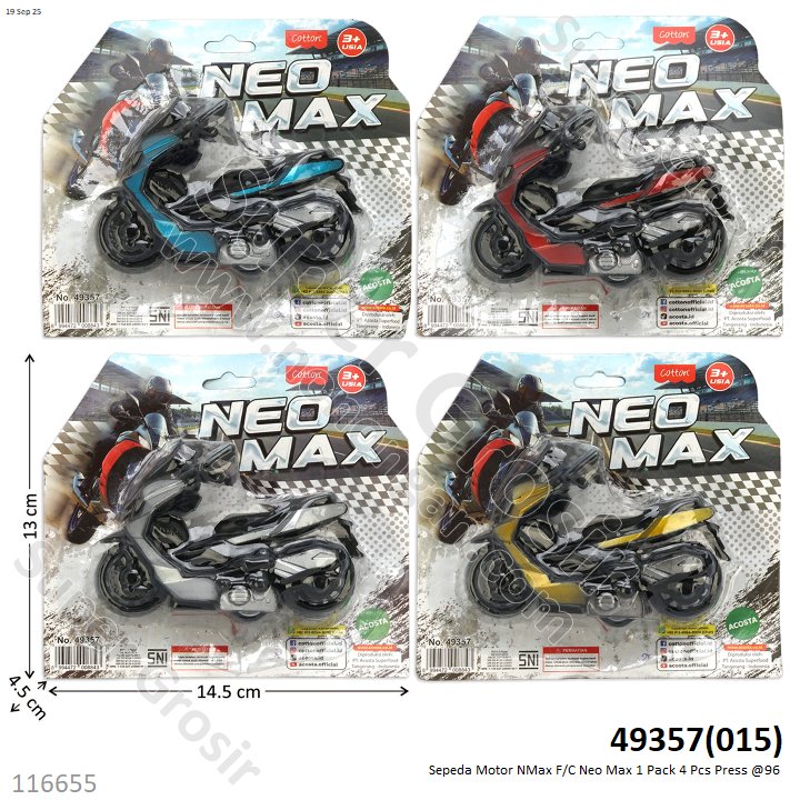 Sepeda Motor NMax F/C Neo Max 1 Pack 4 Pcs Press @96