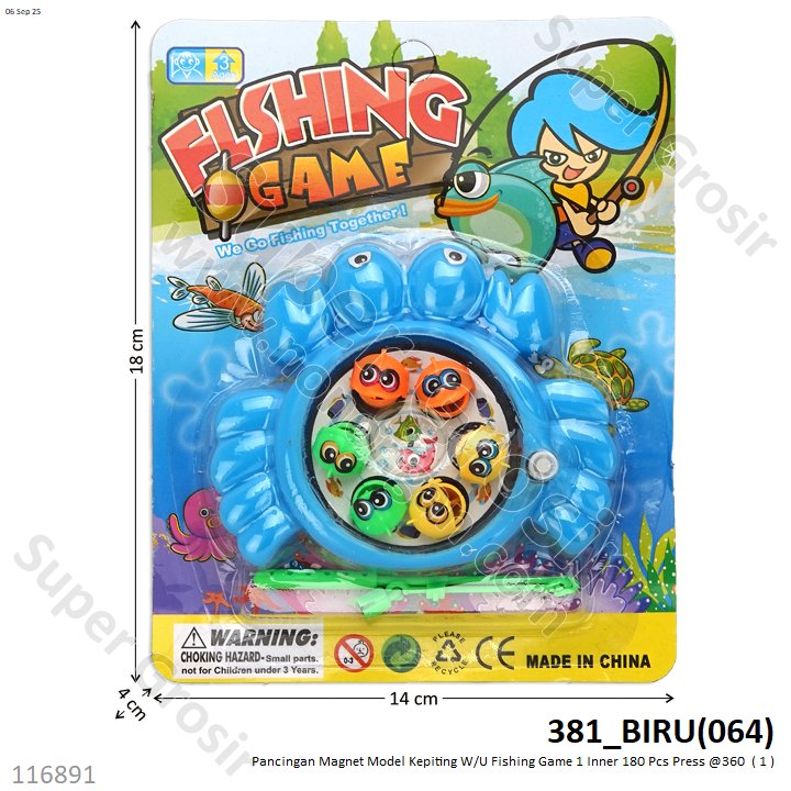 Pancingan Magnet Model Kepiting W/U Fishing Game 1 Inner 180 Pcs Press @360