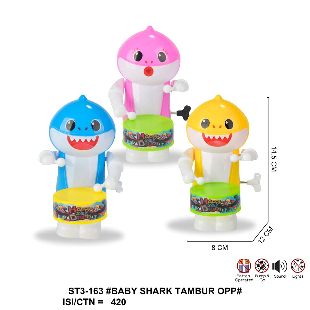 Mainan Tambur Karakter W/U Toys 1 Pack 12 Pcs 1 Inner 210 Ktg Opp @420