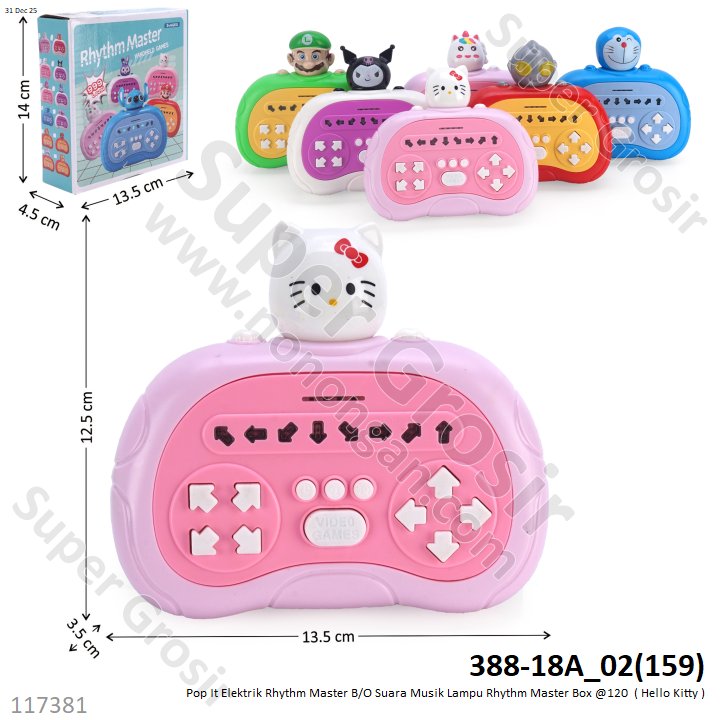 Pop It Elektrik Rhythm Master B/O Suara Musik Lampu Rhythm Master Box @120