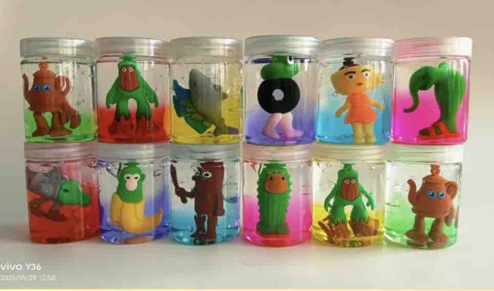 Slime Tabung Anomali Brain Rot Cute Set Crystal Mud 1 Box 12 Pcs Tabung @144