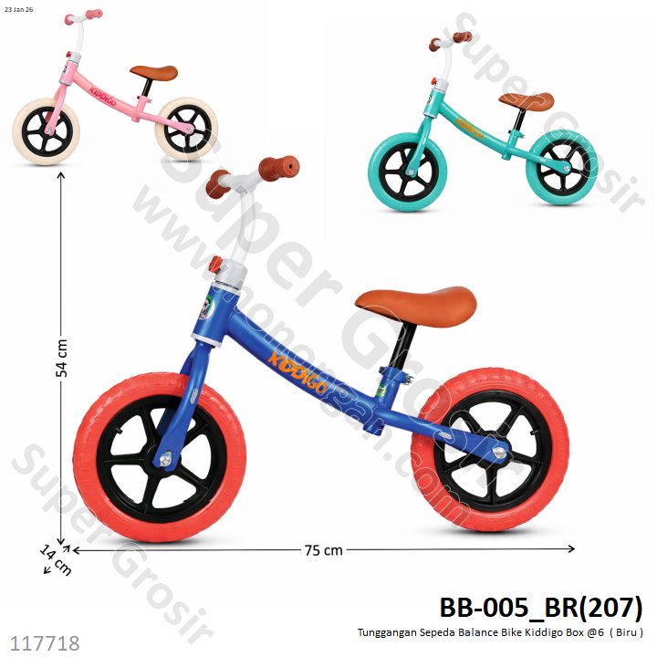 Tunggangan Sepeda Balance Bike Kiddigo 1 Inner 1 Pcs Box @6
