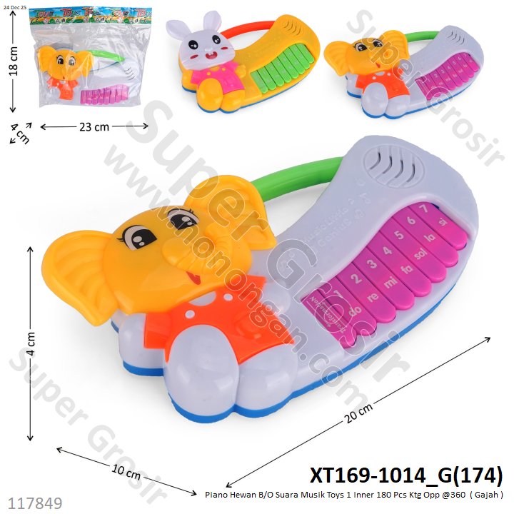 Piano Hewan B/O Suara Musik Toys 1 Inner 180 Pcs Ktg Opp @360