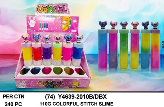 Slime Tabung Karakter Crystal Mud Y4639 1 Box 24 Pcs Tabung @240