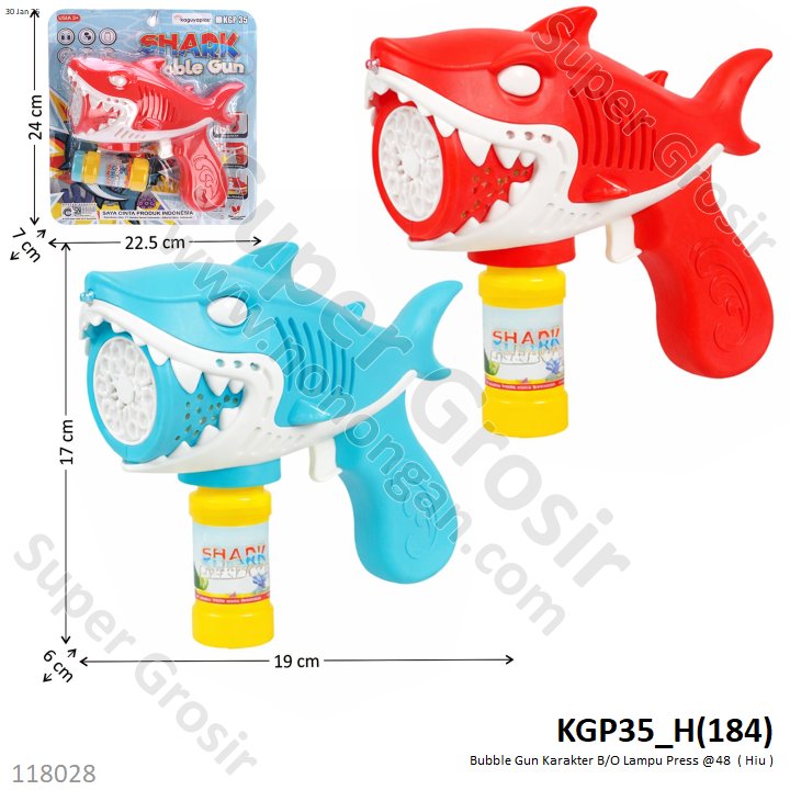 Bubble Gun Karakter B/O Lampu Press @48