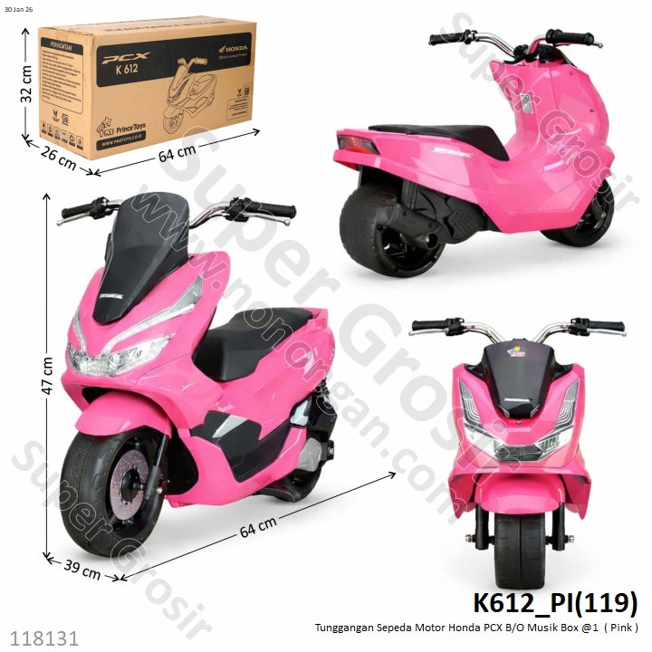 Tunggangan Sepeda Motor Honda PCX B/O Musik Box @1