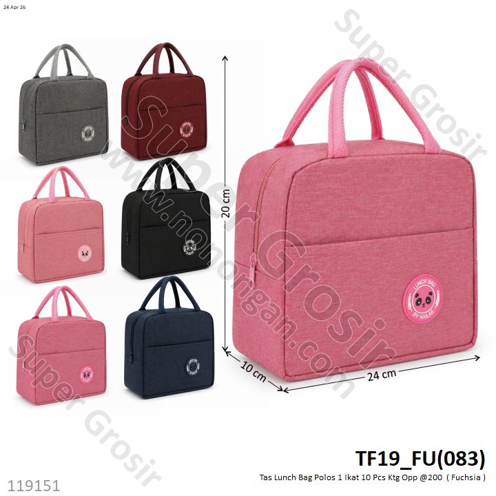 Tas Lunch Bag Polos 1 Ikat 10 Pcs Ktg Opp @200