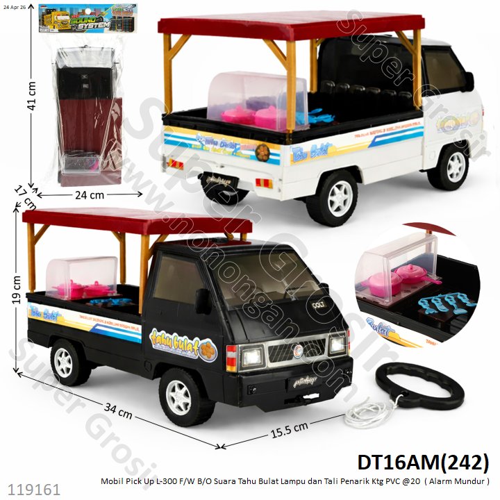Mobil Pick Up L-300 F/W B/O Suara Tahu Bulat Lampu dan Tali Penarik Ktg PVC @20