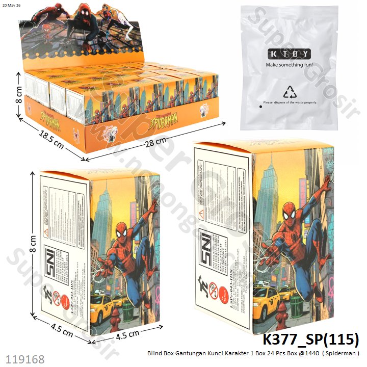 Blind Box Gantungan Kunci Karakter 1 Box 24 Pcs Box @1440