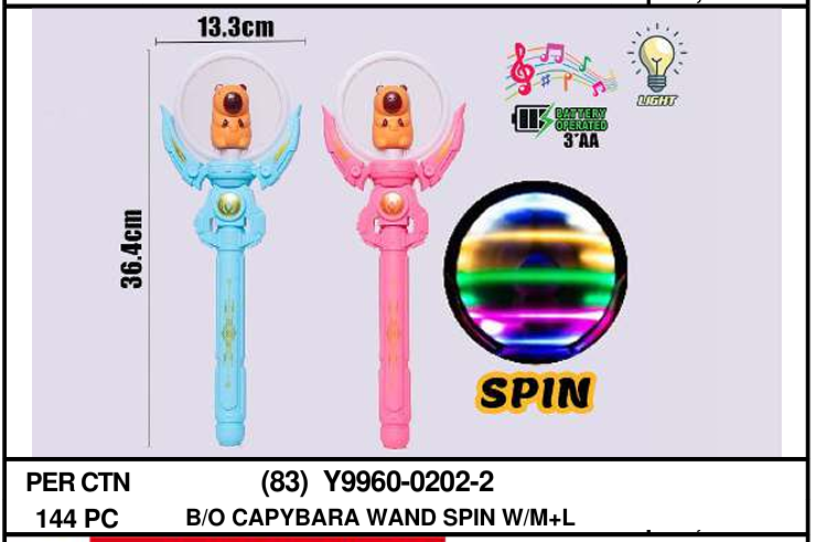Mainan Tongkat Lampu Karakter B/O Berputar Musik Lampu Toys 1 Inner 72 Pcs Ktg Opp @144