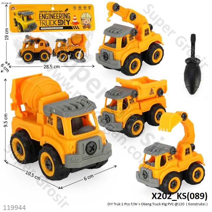 DIY Truk 2 Pcs F/W + Obeng Truck Ktg PVC @120