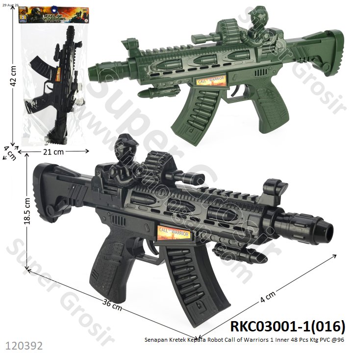 Senapan Kretek Kepala Robot Call of Warriors 1 Inner 48 Pcs Ktg PVC @96