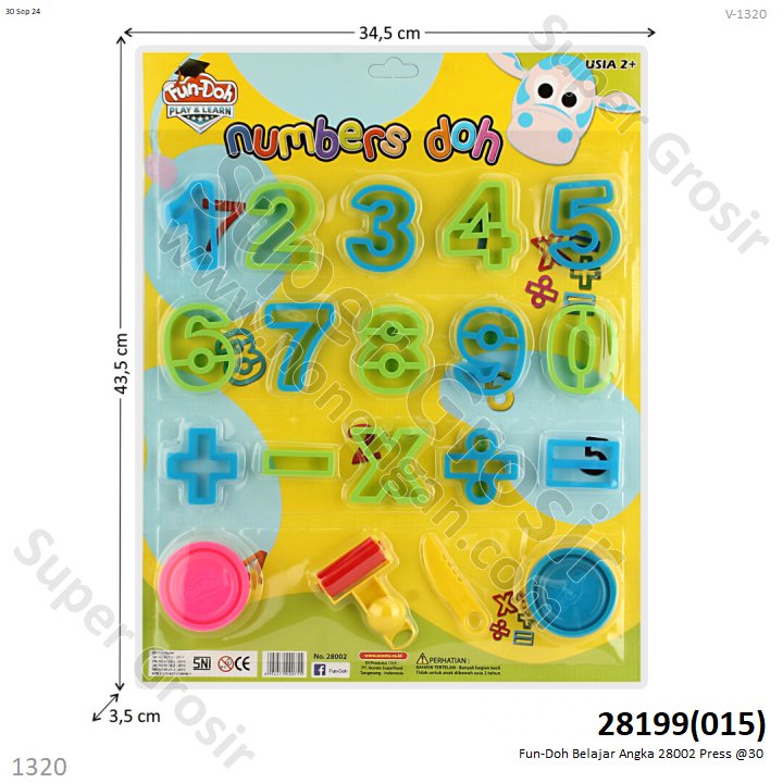 Fun-Doh Numbers Doh 28002 Press @30
