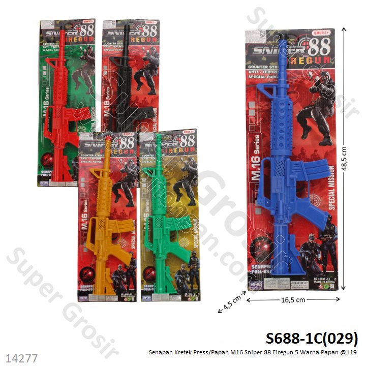 Senapan Kretek M16 Sniper 88 Firegun 5 Warna Papan @119
