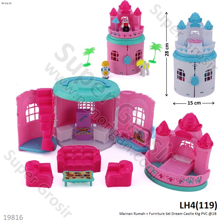 Mainan Rumah + Furniture Set Dream Castle Ktg PVC @28