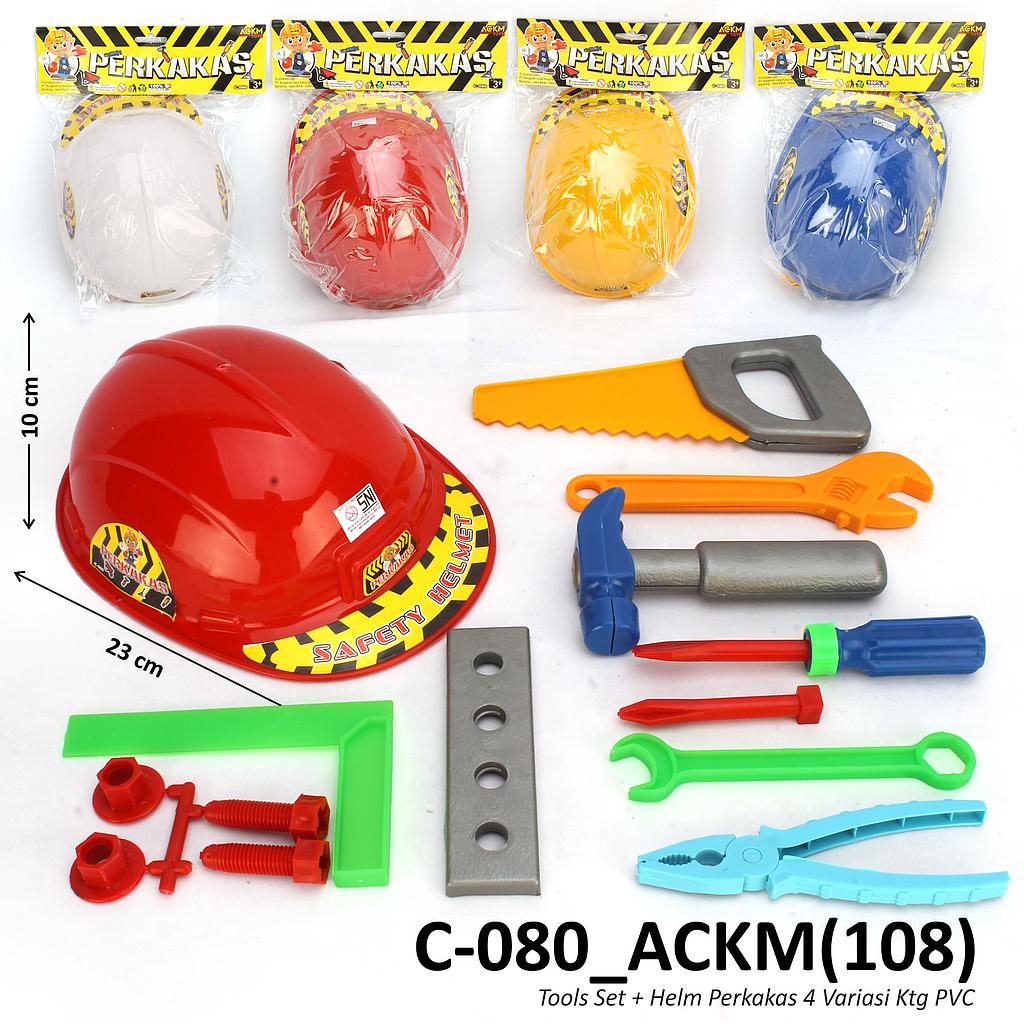 Mainan Tool Set + Helm Perkakas 4 Variasi Ktg PVC @60