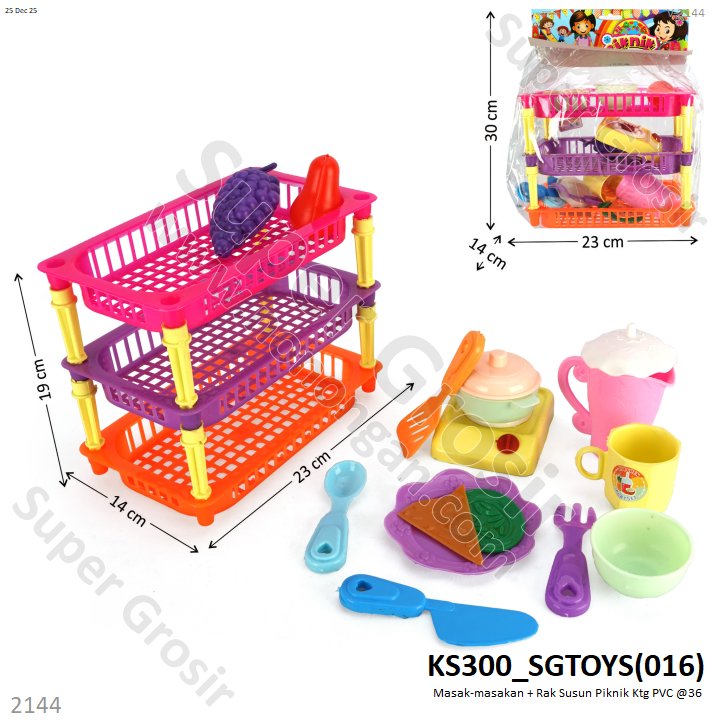 Masak-masakan + Rak Susun Piknik Ktg PVC @36