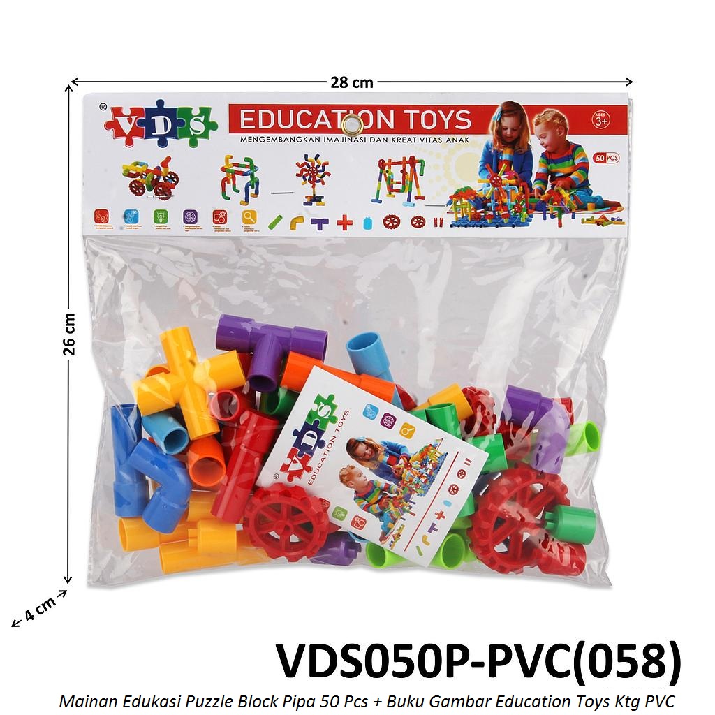 Block Pipa 50 Pcs + Buku Gambar Education Toys Ktg PVC @84