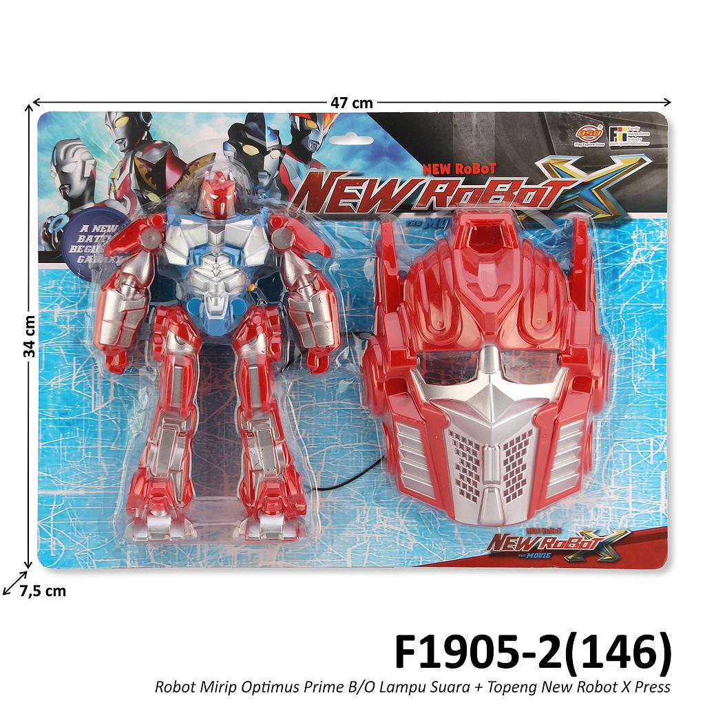 Robot Optimus Prime B/O Lampu Suara + Topeng New Robot X Press @36