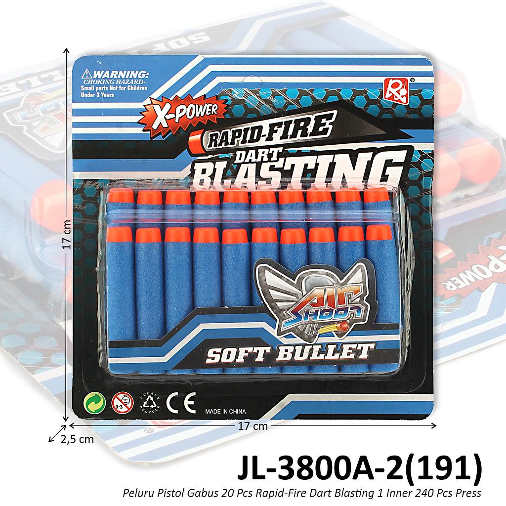 Peluru Pistol Gabus 20 Pcs Rapid-Fire Dart Blasting 1 Inner 240 Pcs Press @480