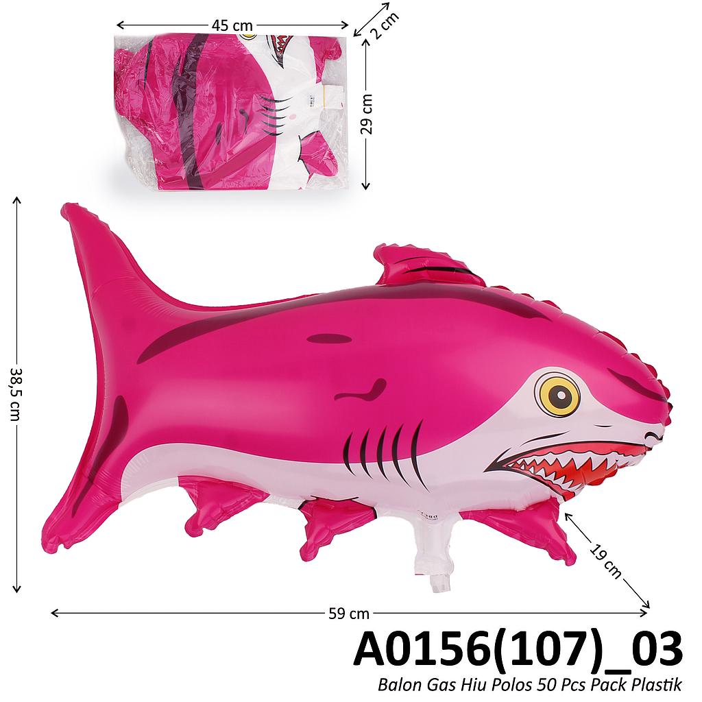 Balon Gas Hiu 50 Pcs Pack Plastik @60