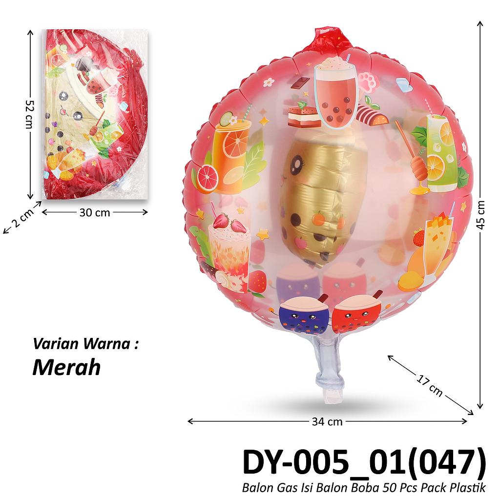 Balon Gas Isi Balon Boba 50 Pcs Pack Plastik @60
